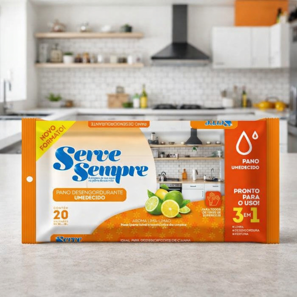 Pano Desengordurante Umedecido