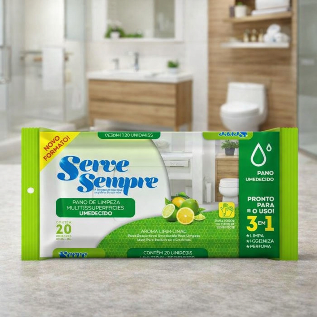 Pano de Limpeza Multissuperfícies Umedecido